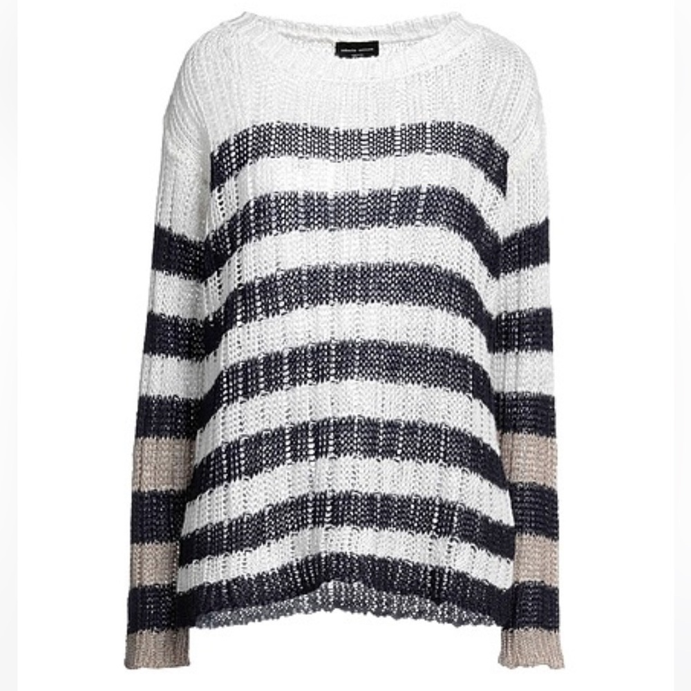Roberto Collina Striped Knit Sweater - Size Small